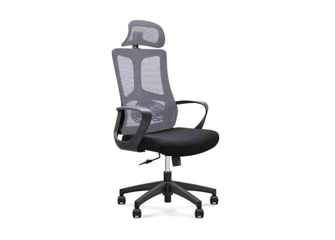 BF8600 Manager Armchair Grey Mesh/Black Fabric