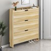 SHOE CABINET 80x17x115cm MDF-Melamine Sonoma