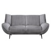 EMERALD 2-Seater Sofa Grey Corduroy Fabric