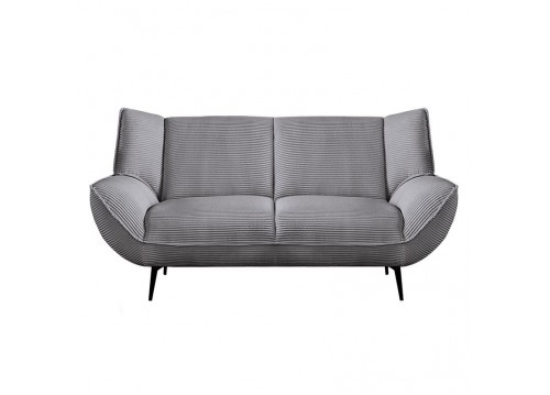 EMERALD 2-Seater Sofa Grey Corduroy Fabric