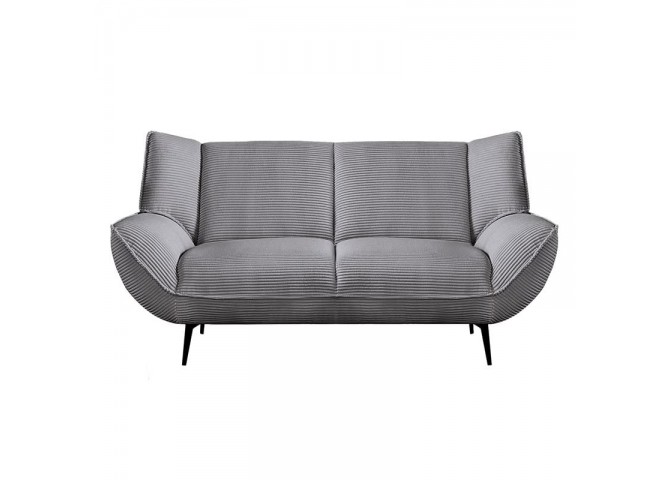 EMERALD 2-Seater Sofa Grey Corduroy Fabric