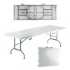BLOW-W Catering Folding-In-Half Table 242x75cm White