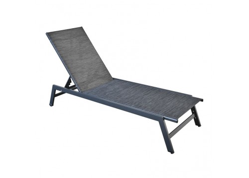 CORTE K/D Lounger Metal Black/Textilene Anthracite