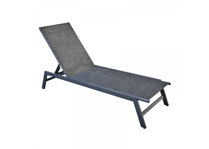CORTE K/D Lounger Metal Black/Textilene Anthracite