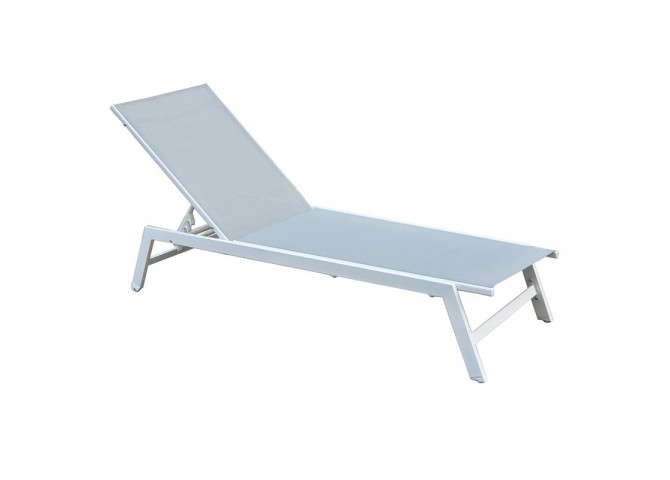 CORTE K/D Lounger Metal White/Textilene Light Grey