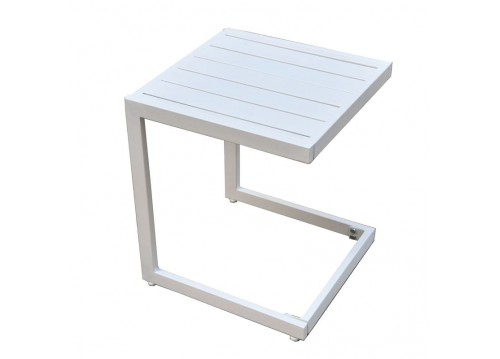 CORTE Side Table Metal White 35x35x41cm