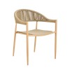 MALTA Armchair Metal Natural/PP-UV Beige/Rope Wicker Natural