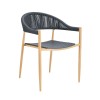 MALTA Armchair Metal Natural/PP-UV Grey/Rope Wicker Grey