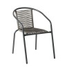 MIKA Armchair Metal Anthracite/PE Rattan Grey