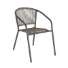 PATTY Armchair Metal Anthracite/PE Rattan Grey