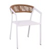 PARMA Armchair Alu White/Rope Wicker Natural