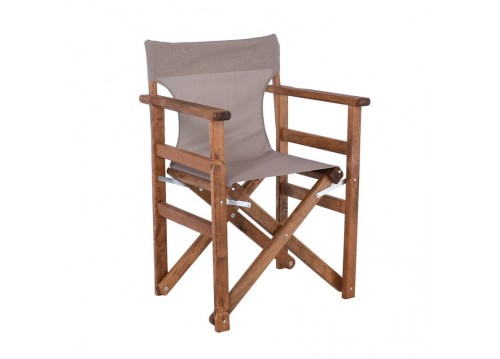 Director Armchair Impregnation Walnut Beech/Text. Sand Beige