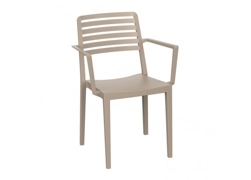 NOLA Stackable Armchair PP-UV Tortora