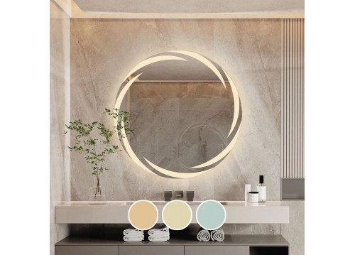 LED-1 Wall Mirror D60cm, Illuminated