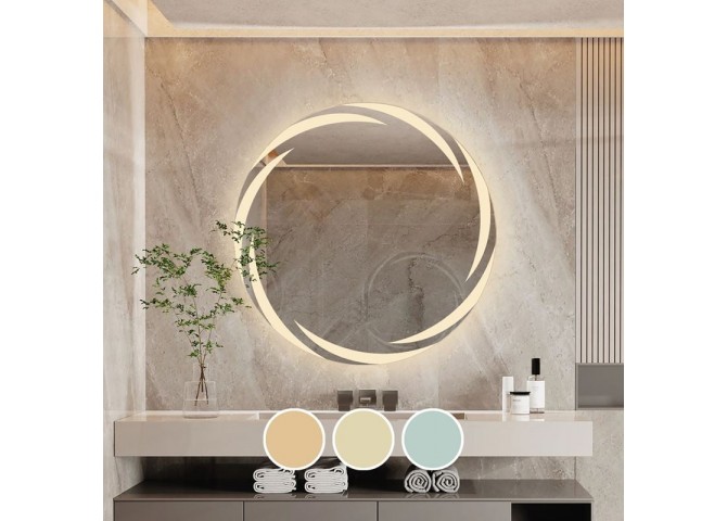 LED-1 Wall Mirror D60cm, Illuminated