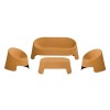 COLT Set (Table 100x58+Sofa 2-Seater+2 Chairs) PP-UV Egg Yellow, Stackable