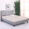 FIDEL Bed (for Mattress 90x190cm) Grey Fabric