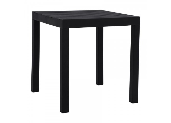 DALTON Table 72x72cm PP-UV Black/Metal Black