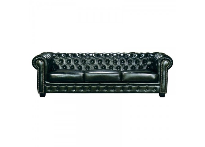 CHESTERFIELD Birmingham 4-S Leather Antique Green