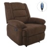 JULIA Massage Armchair Relax Brown Fabric