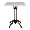 Table Sintered Stone 60x60cm White, 4-Leged
