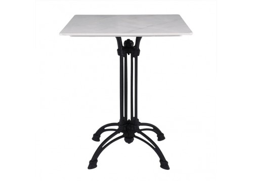 Table Sintered Stone 60x60cm White, 4-Leged
