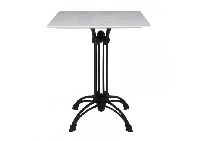 Table Sintered Stone 60x60cm White, 4-Leged