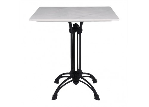 Table Sintered Stone 70x70cm White, 4-Leged