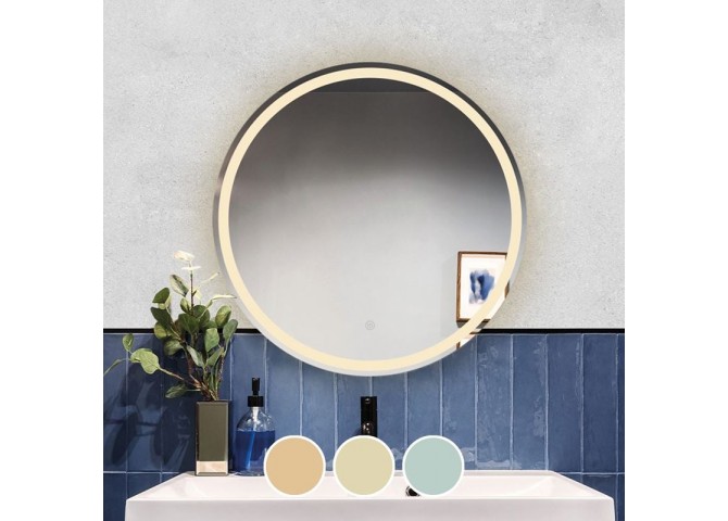 LED-2 Wall Mirror D80cm, Illuminated