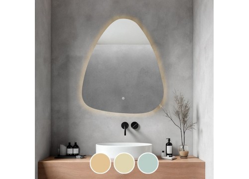 LED-4 Wall Mirror 60x70cm, Illuminated