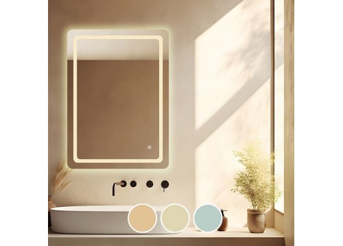 LED-6 Wall Mirror 60x80cm, Illuminated