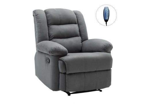 JULIA Massage Armchair Relax Grey Fabric