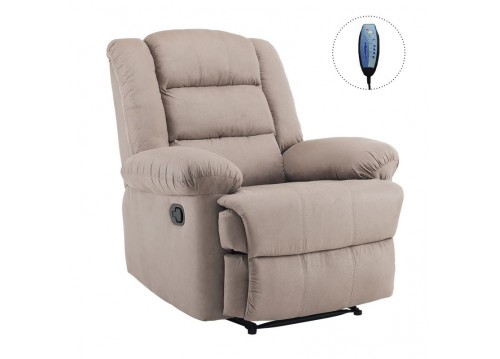 JULIA Massage Armchair Relax Cappuccino Fabric