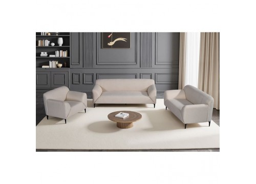 VICTORIA Sofa Set (1+2+3) Beige Fabric