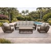 LOPEZ Set (4pcs) Metal-Wicker Brown (Cushions Beige)