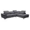 ROMEO Right Facing Corner-Relax Sofa, Grey Fabric