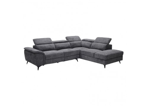 ROMEO Right Facing Corner-Relax Sofa, Grey Fabric