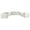 MORRIS Lounge Set (3-S+2-S+1-S) White Teddy Fabric