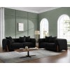 KANSAS Sofa Set (2+3) Teddy Black Fabric