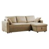 MONTREAL Reversible Storage Corner Sofabed Velure Beige