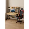 STUDENT-1 Set (Desk H/Y Sonoma+Gaming Armchair BF9150 Red)