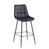 MYRIAM Bar Stool Metal Black/Fabric Velure Black