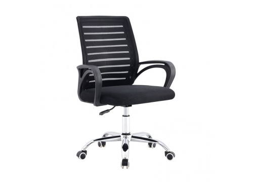 BF2140 Office Armchair Chromed Base/Mesh Black