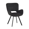 VETA Revolving Armchair Black Metal/Black Fabric