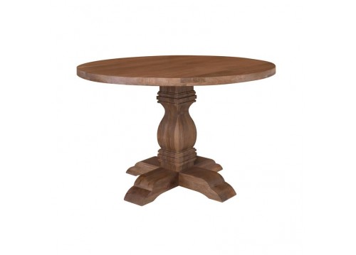 ATLAS Round Dining Table D.120cm, Mango Smoke Walnut