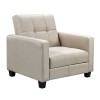 KELSO Armchair Bed w/Storage, Fabric Cappuccino