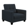 KELSO Armchair Bed w/Storage, Fabric Black