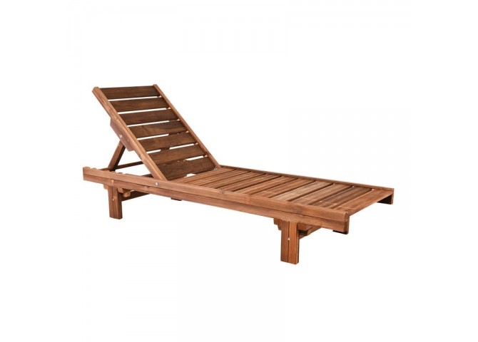 LUGANO Sunbed Pine, Impregnated Walnut