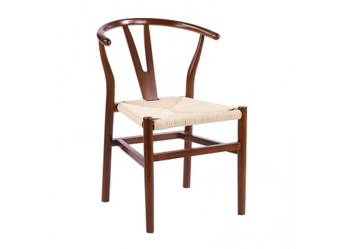 LIMA-W Chair Walnut, Seat Paper Rope Natural