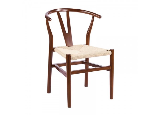 LIMA-W Chair Walnut, Seat Paper Rope Natural